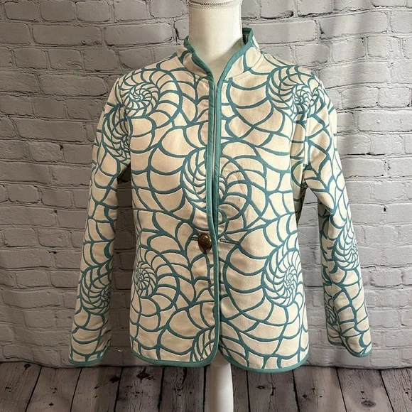 Trimdin Classic Reversible Jacket Aqua/White Large - Picture 6 of 6